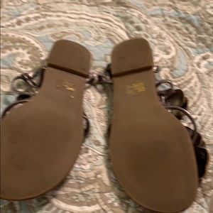 Shoes - Cute pewter vegan toe sandals 7.5 Shoes - Cute pewter vegan toe sandals 7.5
